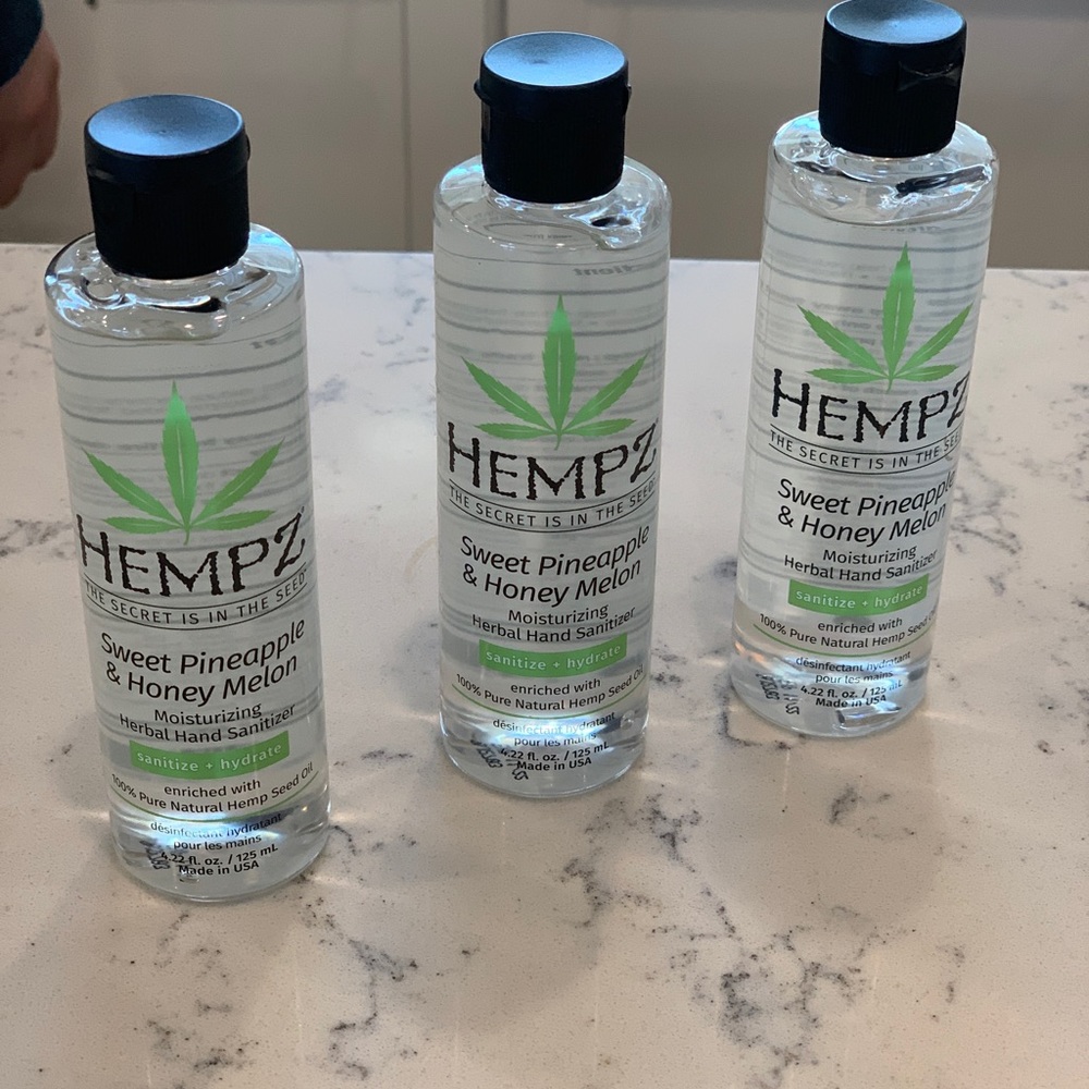 Hempz sweet pineapple and honey melon, moisturizing, herbal hand sanitizer